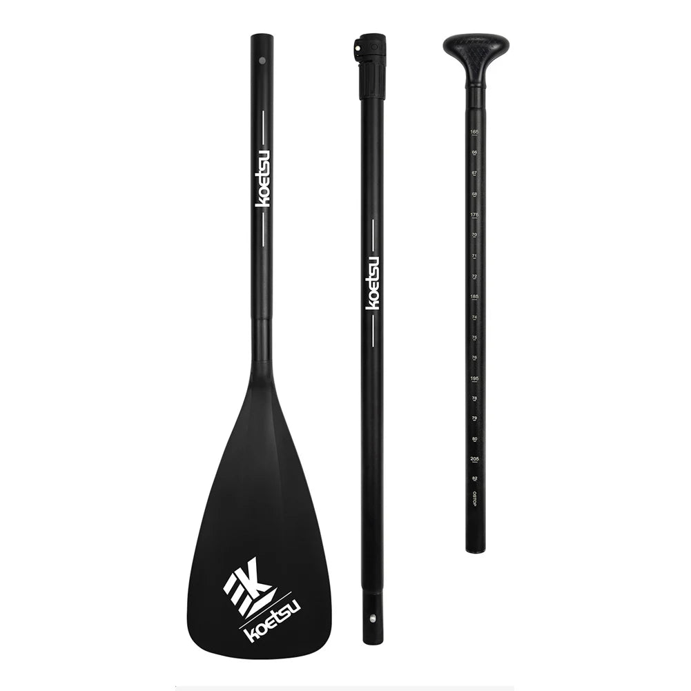 3-Piece Stand Up Paddleboard Paddles Adjustable Length SUP Surfpaddle Aluminum Alloy One Way Paddle for Outdoor Water Sports