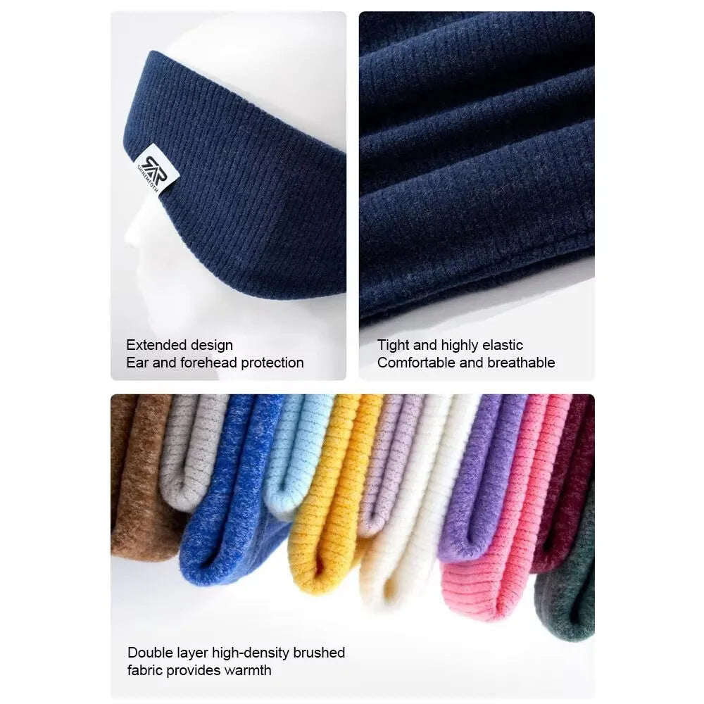 Winter Double Layered Sports Warm Headband Elastic Ear Protection Yoga Warm Hairbands for Men Women Cold Weather