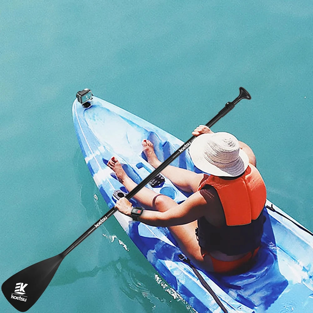 3-Piece Stand Up Paddleboard Paddles Adjustable Length SUP Surfpaddle Aluminum Alloy One Way Paddle for Outdoor Water Sports