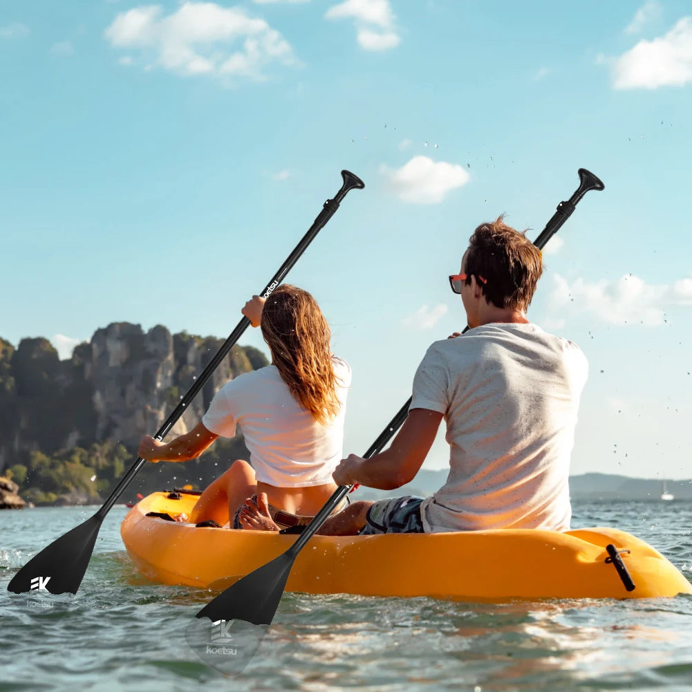 3-Piece Stand Up Paddleboard Paddles Adjustable Length SUP Surfpaddle Aluminum Alloy One Way Paddle for Outdoor Water Sports
