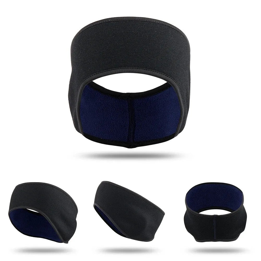 Fleece Ear Warmer Muff Winter Sports Headband Ear Muffs Headband for Men Women Running Skiing Outdoor Ear Warmer Sweatband