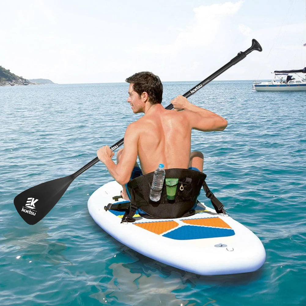 3-Piece Stand Up Paddleboard Paddles Adjustable Length SUP Surfpaddle Aluminum Alloy One Way Paddle for Outdoor Water Sports