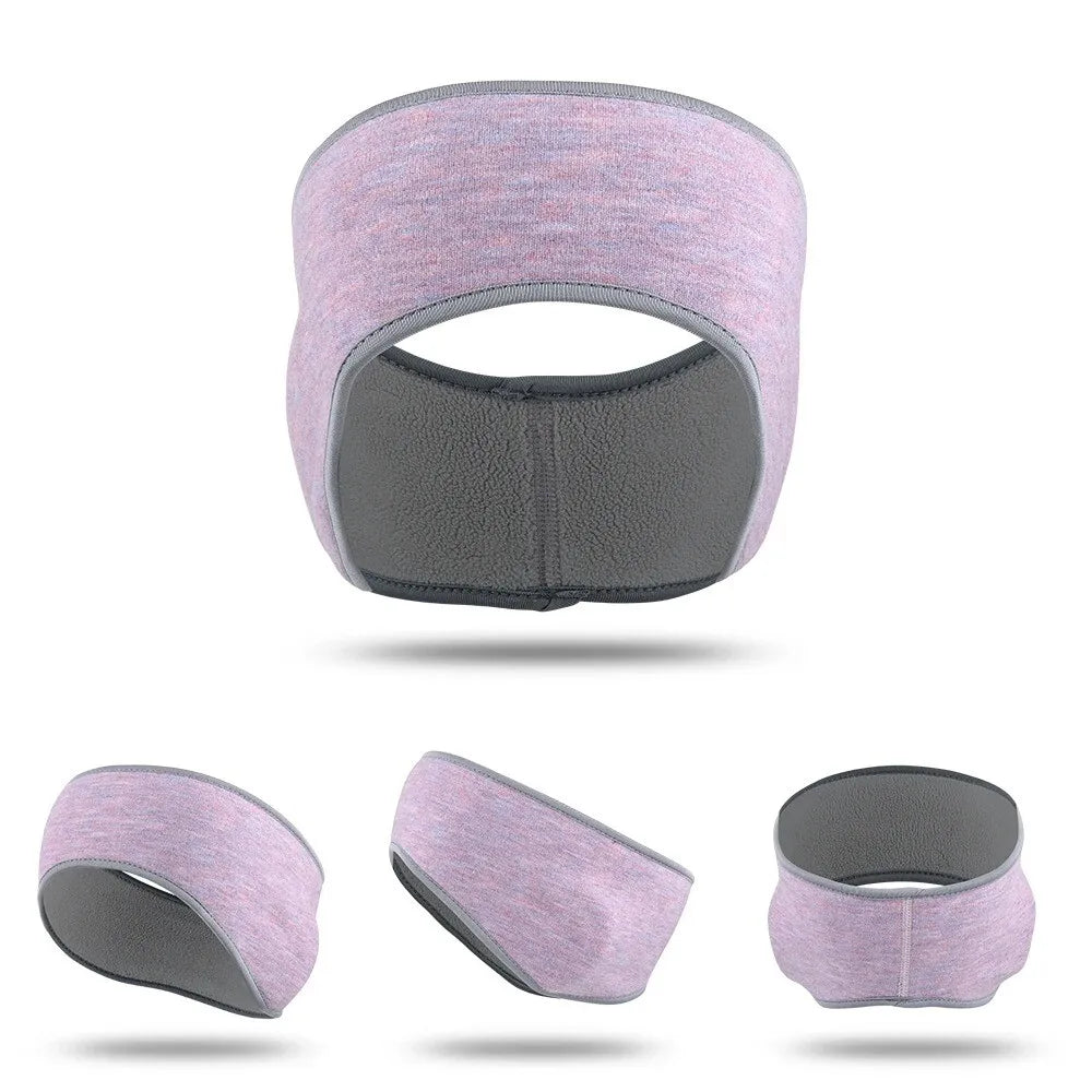 Fleece Ear Warmer Muff Winter Sports Headband Ear Muffs Headband for Men Women Running Skiing Outdoor Ear Warmer Sweatband