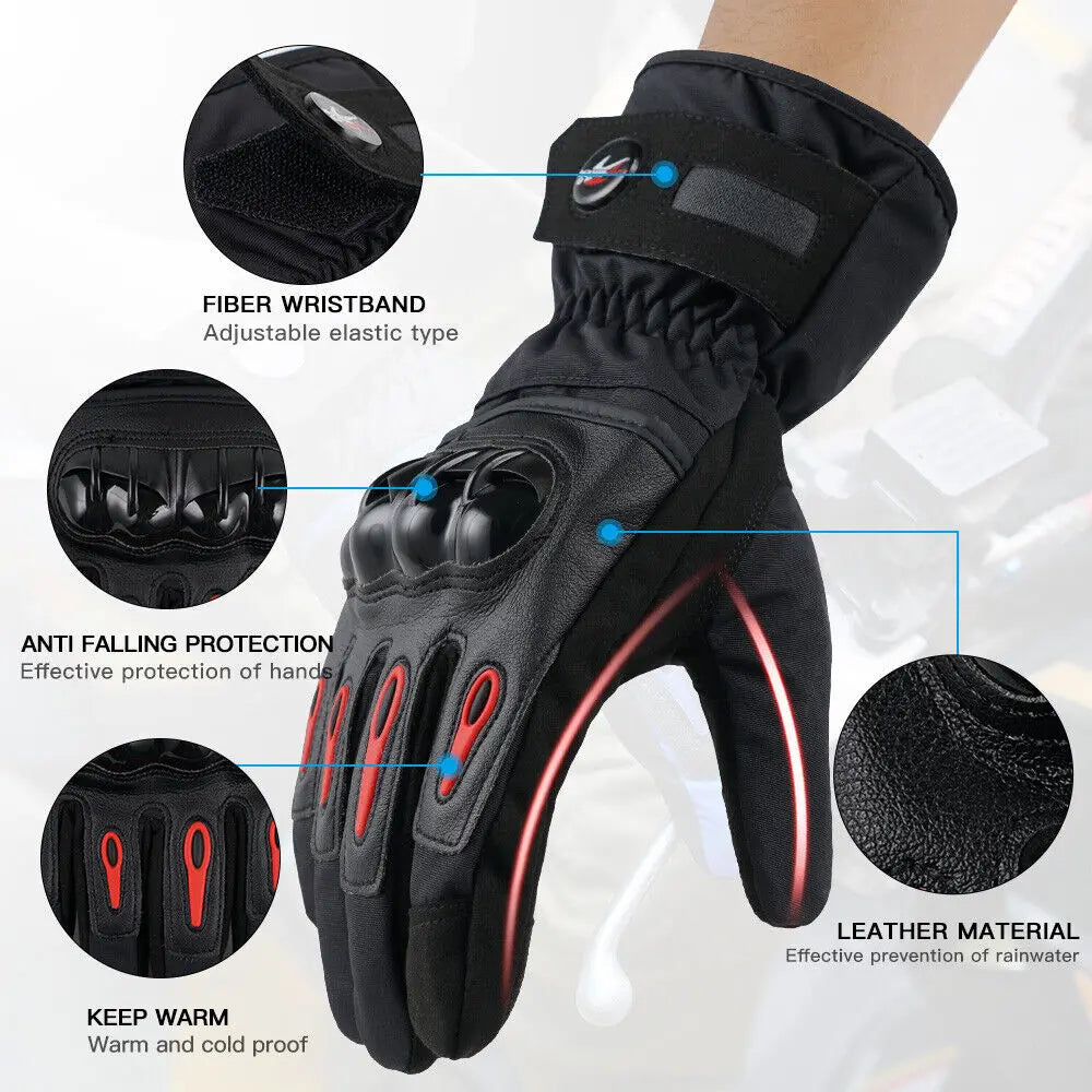 Winter Cycling Gloves Men Women Thermal Full Finger Bike Windproof Gloves with Touchscreen for MTB Motorcycle Outdoor Sports