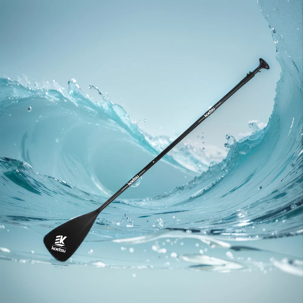 3-Piece Stand Up Paddleboard Paddles Adjustable Length SUP Surfpaddle Aluminum Alloy One Way Paddle for Outdoor Water Sports
