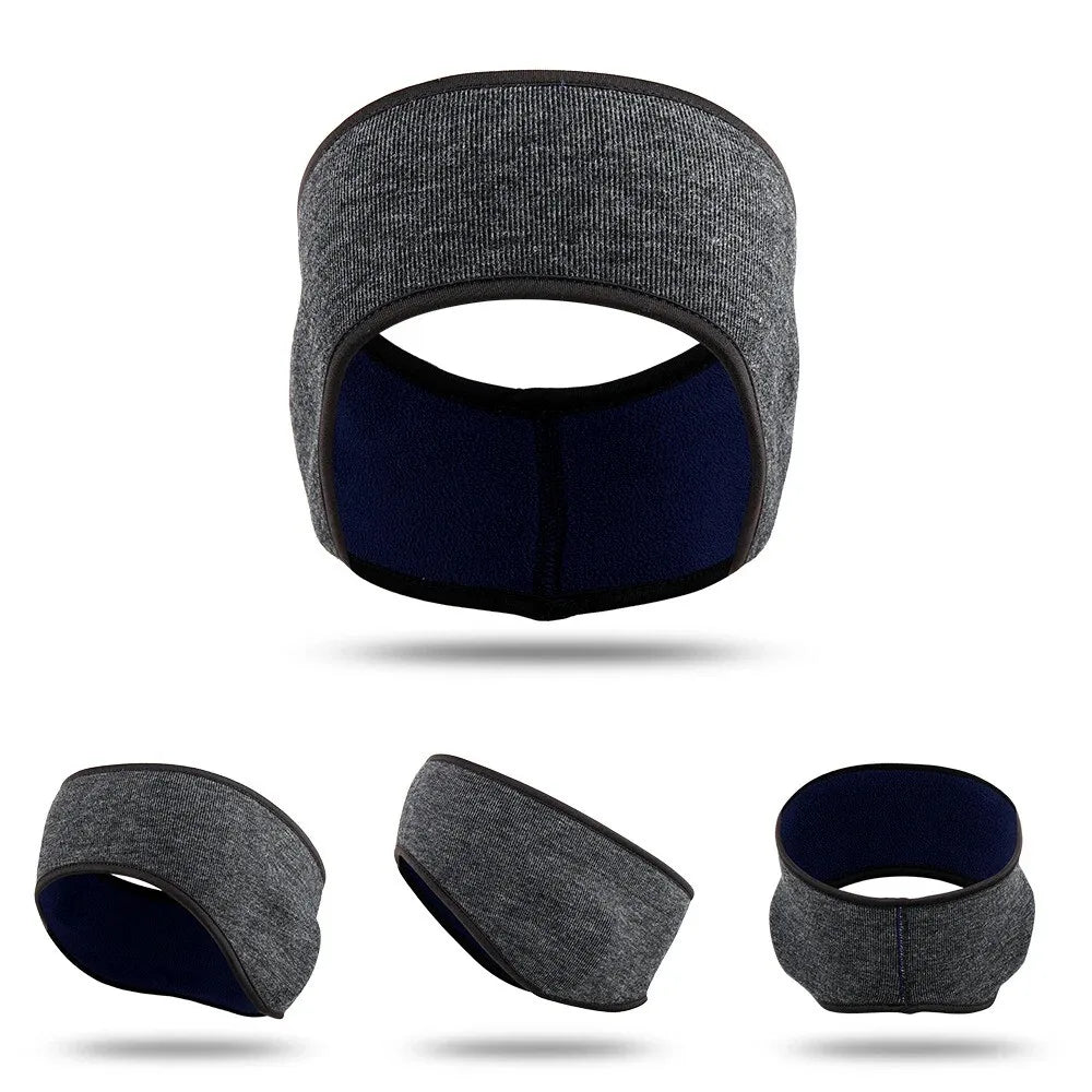 Fleece Ear Warmer Muff Winter Sports Headband Ear Muffs Headband for Men Women Running Skiing Outdoor Ear Warmer Sweatband