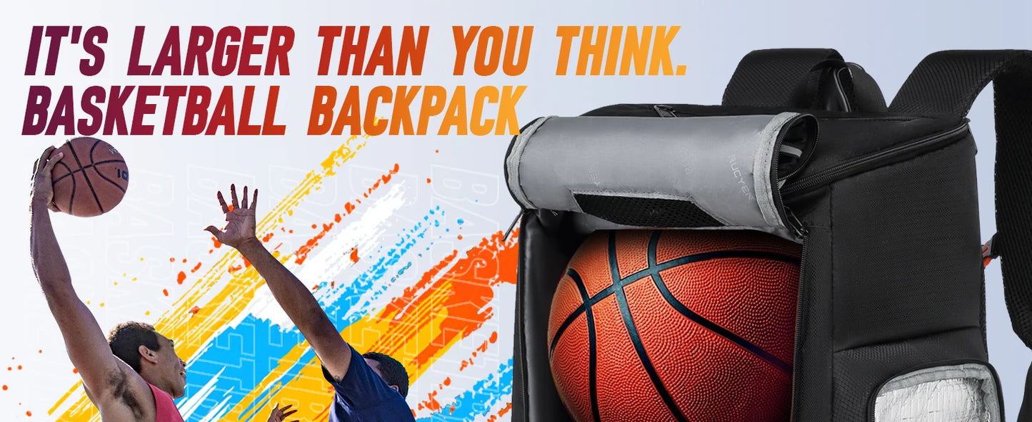 Sports Training Equipment Basketball Backpack with Separate Ball holder & Shoes Compartment Gym Backpack for Basketball Soccer
