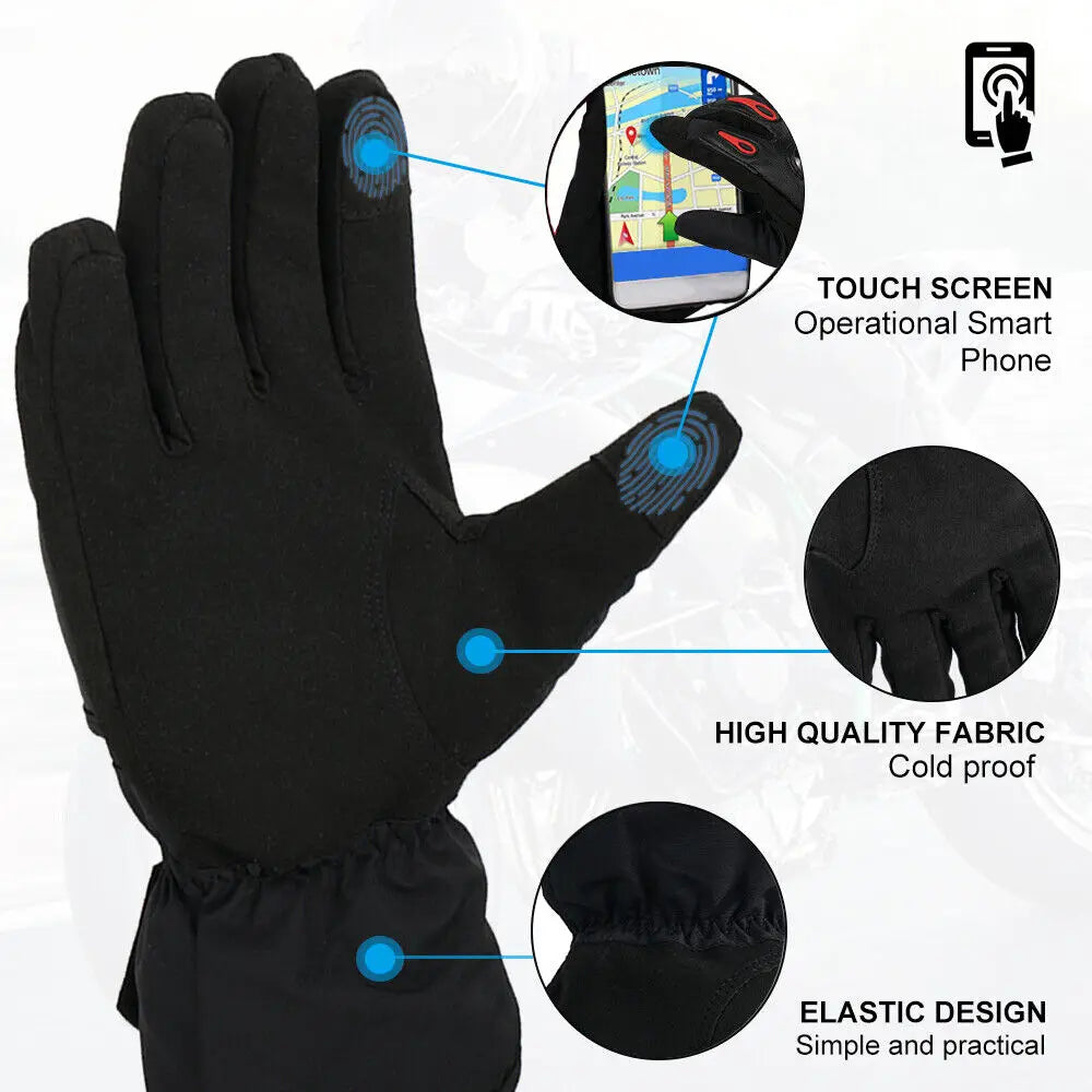 Winter Cycling Gloves Men Women Thermal Full Finger Bike Windproof Gloves with Touchscreen for MTB Motorcycle Outdoor Sports