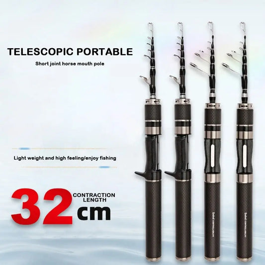 Telescopic Fishing Rod Full Kits Casting Rod Spincast Fishing Reel Feeder Rod Combo Ultra Short 1.5m-1.8m Fishing Rod Set