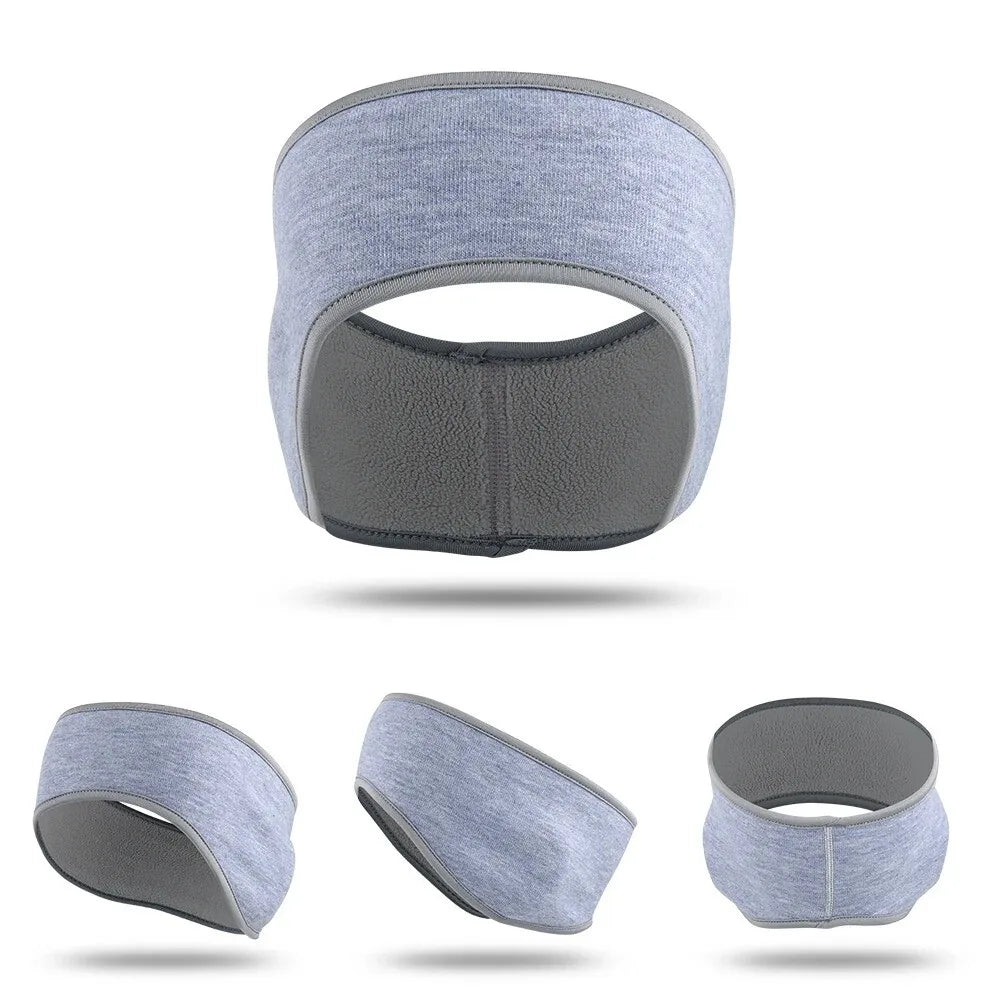 Fleece Ear Warmer Muff Winter Sports Headband Ear Muffs Headband for Men Women Running Skiing Outdoor Ear Warmer Sweatband