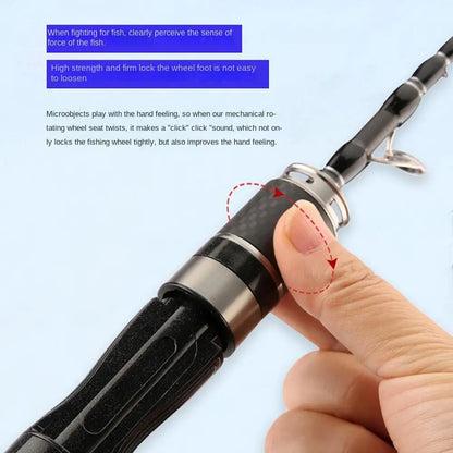 Telescopic Fishing Rod Full Kits Casting Rod Spincast Fishing Reel Feeder Rod Combo Ultra Short 1.5m-1.8m Fishing Rod Set
