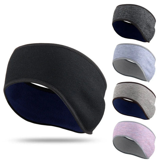 Fleece Ear Warmer Muff Winter Sports Headband Ear Muffs Headband for Men Women Running Skiing Outdoor Ear Warmer Sweatband