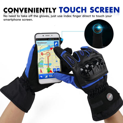 Winter Cycling Gloves Men Women Thermal Full Finger Bike Windproof Gloves with Touchscreen for MTB Motorcycle Outdoor Sports