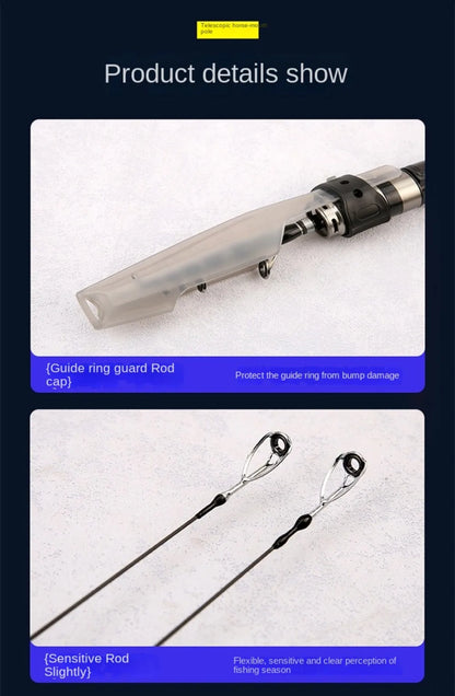Telescopic Fishing Rod Full Kits Casting Rod Spincast Fishing Reel Feeder Rod Combo Ultra Short 1.5m-1.8m Fishing Rod Set