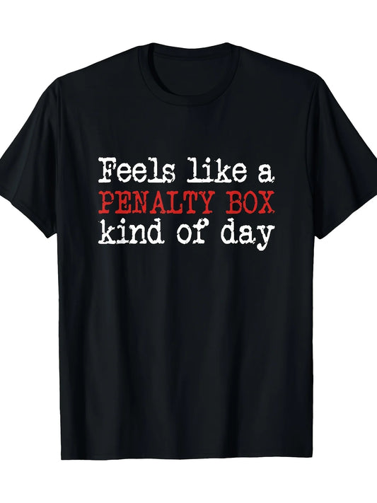 Fun Hockey - A Day That Feels Like a Penalty Area - Hockey Sports Cotton Comfortable Casual Breathable T-Shirt 180g