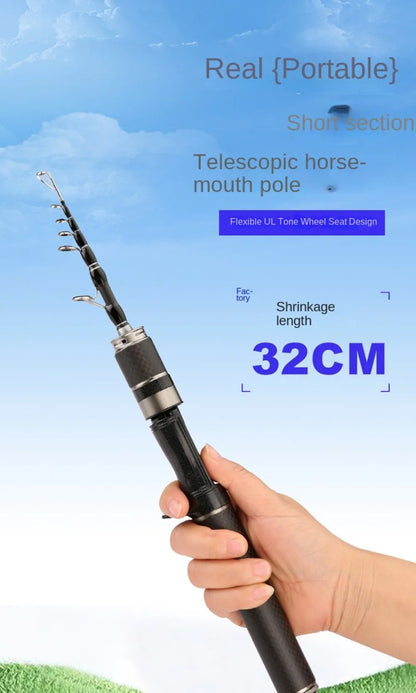 Telescopic Fishing Rod Full Kits Casting Rod Spincast Fishing Reel Feeder Rod Combo Ultra Short 1.5m-1.8m Fishing Rod Set