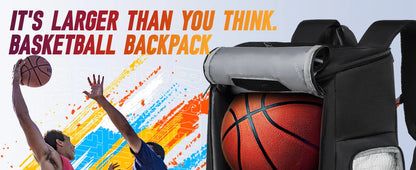 Sports Training Equipment Basketball Backpack with Separate Ball holder & Shoes Compartment Gym Backpack for Basketball Soccer