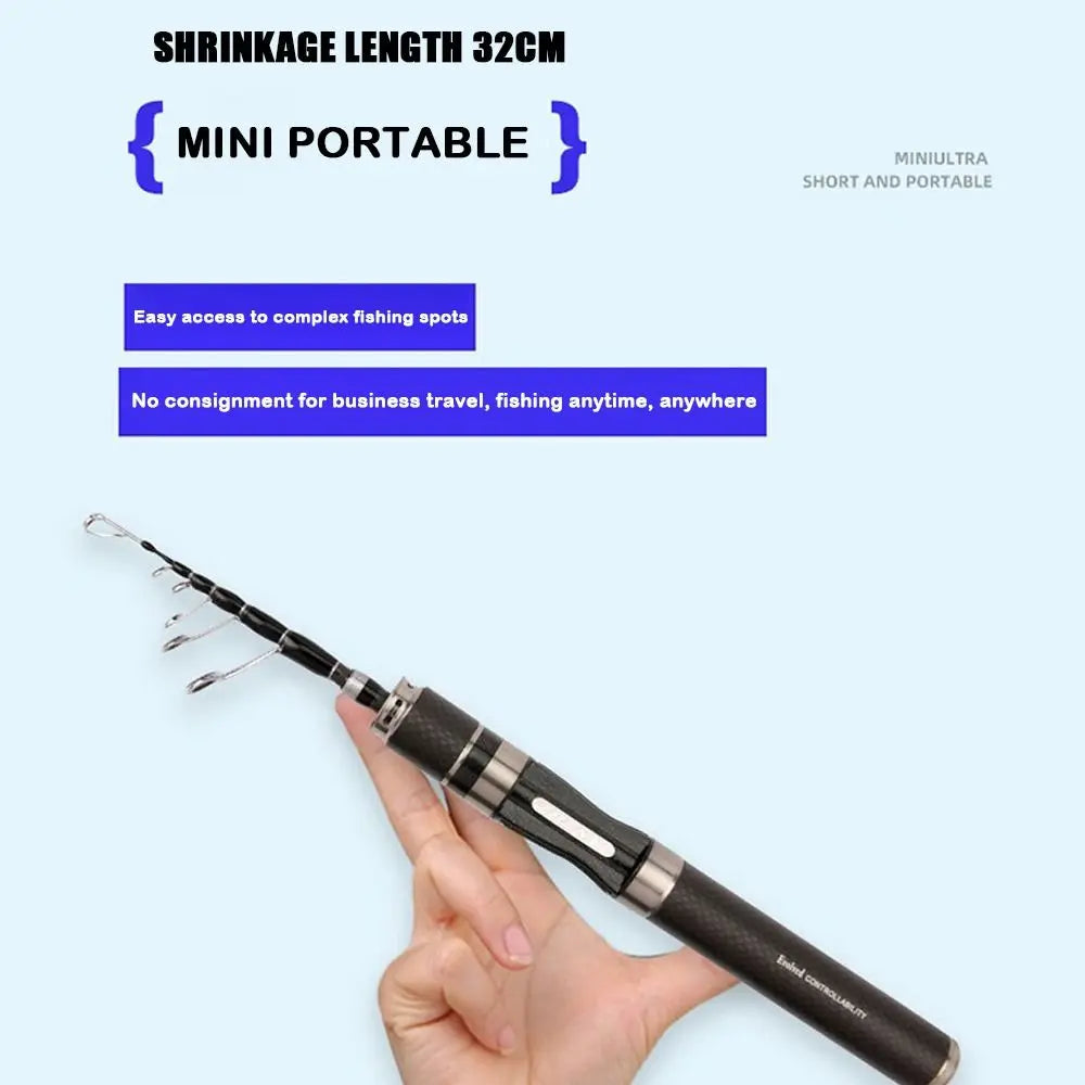 Telescopic Fishing Rod Full Kits Casting Rod Spincast Fishing Reel Feeder Rod Combo Ultra Short 1.5m-1.8m Fishing Rod Set