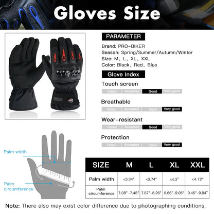 Winter Cycling Gloves Men Women Thermal Full Finger Bike Windproof Gloves with Touchscreen for MTB Motorcycle Outdoor Sports