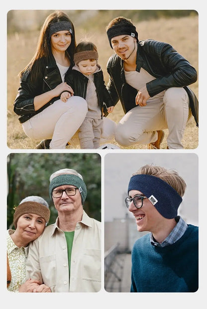 Winter Double Layered Sports Warm Headband Elastic Ear Protection Yoga Warm Hairbands for Men Women Cold Weather