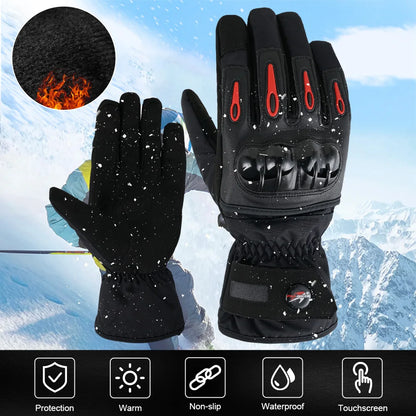 Winter Cycling Gloves Men Women Thermal Full Finger Bike Windproof Gloves with Touchscreen for MTB Motorcycle Outdoor Sports