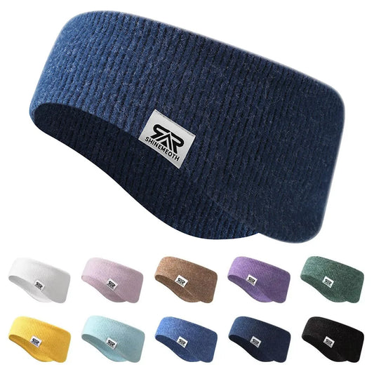 Winter Double Layered Sports Warm Headband Elastic Ear Protection Yoga Warm Hairbands for Men Women Cold Weather