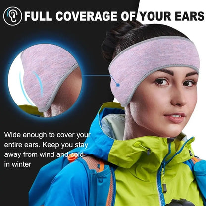 Fleece Ear Warmer Muff Winter Sports Headband Ear Muffs Headband for Men Women Running Skiing Outdoor Ear Warmer Sweatband