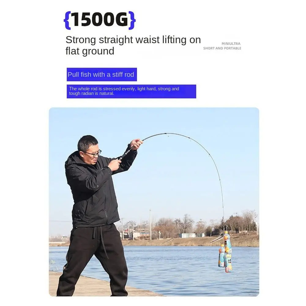 Telescopic Fishing Rod Full Kits Casting Rod Spincast Fishing Reel Feeder Rod Combo Ultra Short 1.5m-1.8m Fishing Rod Set