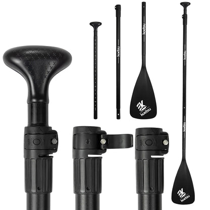 3-Piece Stand Up Paddleboard Paddles Adjustable Length SUP Surfpaddle Aluminum Alloy One Way Paddle for Outdoor Water Sports